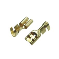 Push-on terminal female 4.8/F-1 4.8x0.8mm non-insulated for cable ?0.3-1mm