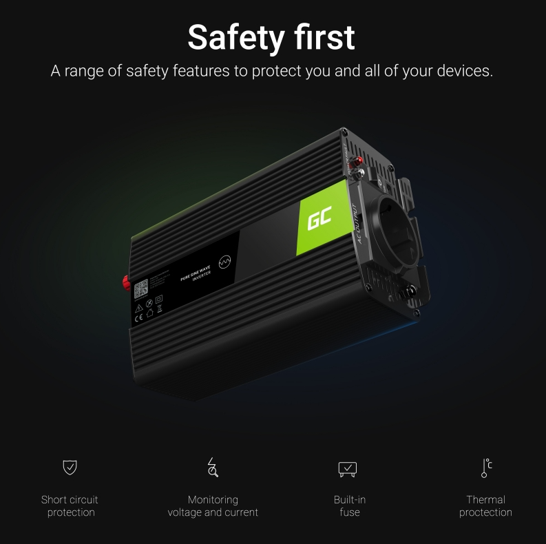 Green Cell® Power Inverter 12V to 230V 150W/300W